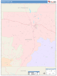Madison County, MO Wall Map