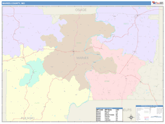 Maries County, MO Wall Map