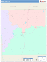 Mercer County, MO Wall Map