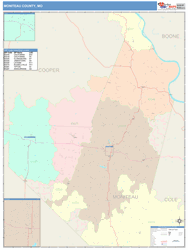 Moniteau County, MO Wall Map