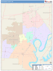 New Madrid County, MO Wall Map