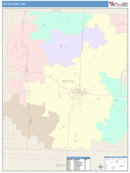 Pettis County, MO Wall Map