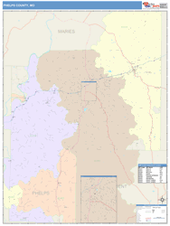 Phelps County, MO Wall Map