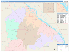 Pike County, MO Wall Map