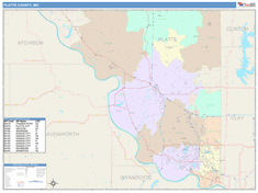 Platte County, MO Wall Map