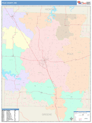 Polk County, MO Wall Map