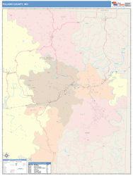 Pulaski County, MO Wall Map