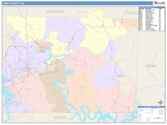 Taney County, MO Wall Map