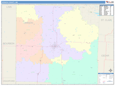 Vernon County, MO Wall Map