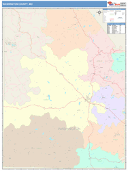 Washington County, MO Wall Map