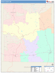 Wright County, MO Wall Map