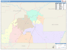 Carbon County, MT Wall Map