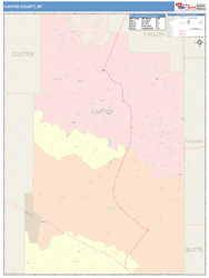 Carter County, MT Wall Map