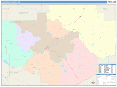 Chouteau County, MT Wall Map