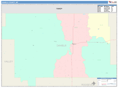 Daniels County, MT Wall Map