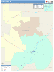 Dawson County, MT Wall Map