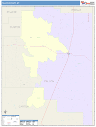 Fallon County, MT Wall Map