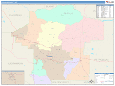 Fergus County, MT Wall Map