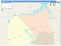 Garfield County, MT Wall Map