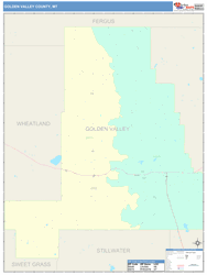Golden Valley County, MT Wall Map