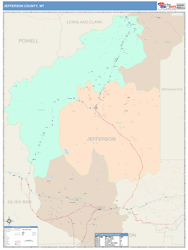 Jefferson County, MT Wall Map
