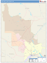 Lewis and Clark County, MT Wall Map