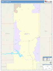 Liberty County, MT Wall Map