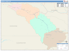 Mineral County, MT Wall Map