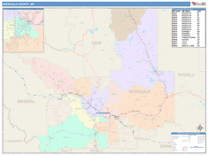 Missoula County, MT Wall Map