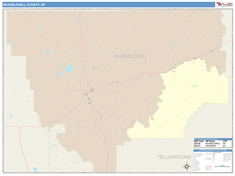 Musselshell County, MT Wall Map