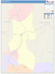 Park County, MT Wall Map