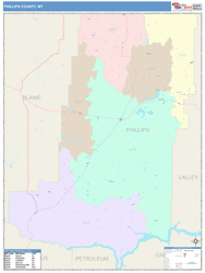 Phillips County, MT Wall Map