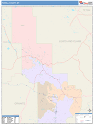 Powell County, MT Wall Map