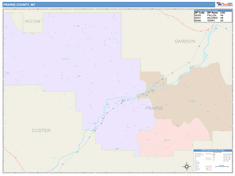 Prairie County, MT Wall Map