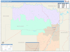 Richland County, MT Wall Map
