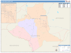 Silver Bow County, MT Wall Map