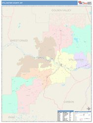 Stillwater County, MT Wall Map