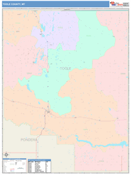 Toole County, MT Wall Map