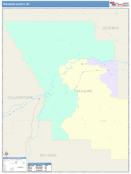 Treasure County, MT Wall Map