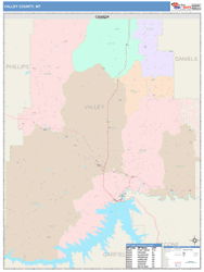 Valley County, MT Wall Map