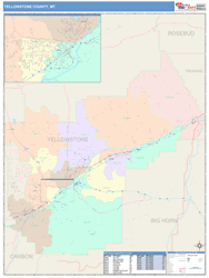 Yellowstone County, MT Wall Map