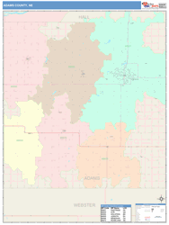 Adams County, NE Wall Map