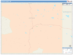 Arthur County, NE Wall Map