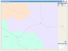 Blaine County, NE Wall Map