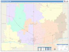 Buffalo County, NE Wall Map