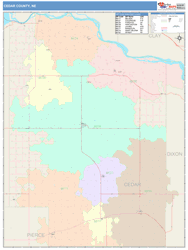 Cedar County, NE Wall Map