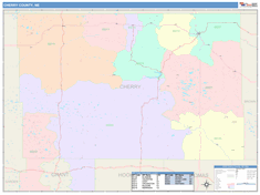 Cherry County, NE Wall Map