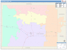 Cheyenne County, NE Wall Map