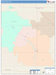 Cuming County, NE Wall Map