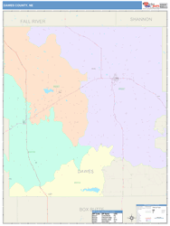 Dawes County, NE Wall Map
